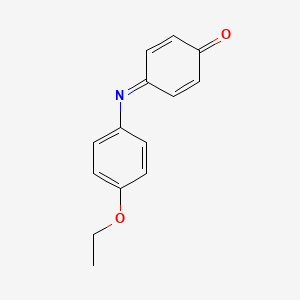 molecular formula C14H13NO2 B1219672 4-(4-Ethoxyphenylimino)-2,5-cyclohexadiene-1-one CAS No. 40014-81-1