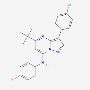 5-tert-butyl-3-(4-chlorophenyl)-N-(4-fluorophenyl)pyrazolo[1,5-a]pyrimidin-7-amine