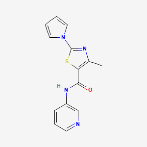 4-methyl-N-3-pyridinyl-2-(1H-pyrrol-1-yl)-1,3-thiazole-5-carboxamide