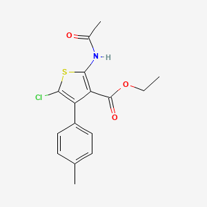 Ethyl 5-chloro-2-acetamido-4-(4-methylphenyl)thiophene-3-carboxylate