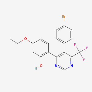 2-[5-(4-Bromophenyl)-6-(trifluoromethyl)pyrimidin-4-yl]-5-ethoxyphenol