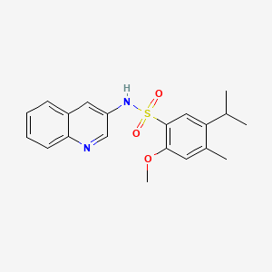 5-isopropyl-2-methoxy-4-methyl-N-(3-quinolinyl)benzenesulfonamide