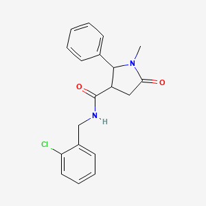 N-(2-chlorobenzyl)-1-methyl-5-oxo-2-phenylpyrrolidine-3-carboxamide