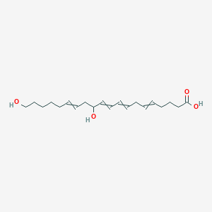 molecular formula C20H32O4 B1219679 12,20-Dihydroxy-5,8,10,14-eicosatetraenoic acid 