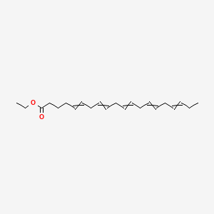 molecular formula C22H34O2 B1219680 Ethyl icosa-5,8,11,14,17-pentaenoate 