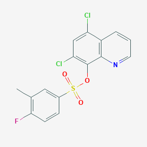 5,7-Dichloroquinolin-8-yl 4-fluoro-3-methylbenzene-1-sulfonate