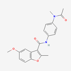 N-{4-[acetyl(methyl)amino]phenyl}-5-methoxy-2-methyl-1-benzofuran-3-carboxamide