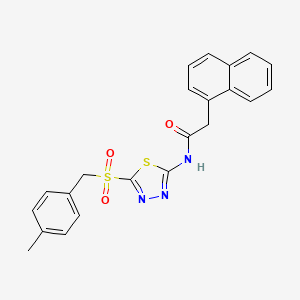 N-(5-((4-methylbenzyl)sulfonyl)-1,3,4-thiadiazol-2-yl)-2-(naphthalen-1-yl)acetamide