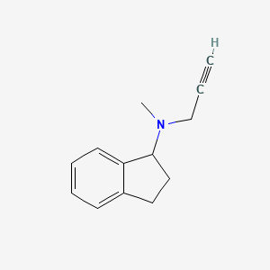 molecular formula C13H15N B1219693 N-methyl-N-2-propynyl-1-indanamine CAS No. 1875-49-6