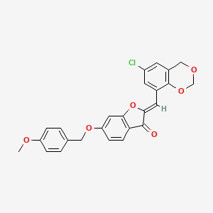 (2Z)-2-[(6-chloro-4H-1,3-benzodioxin-8-yl)methylidene]-6-[(4-methoxybenzyl)oxy]-1-benzofuran-3(2H)-one