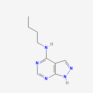 molecular formula C9H13N5 B1219699 N-Butyl-1H-pyrazolo[3,4-d]pyrimidin-4-amine CAS No. 5401-47-8