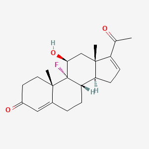 molecular formula C21H27FO3 B1219701 9-Fluoro-11beta-hydroxypregna-4,16-diene-3,20-dione CAS No. 4064-57-7
