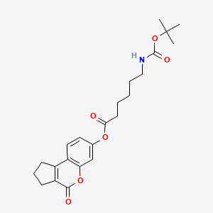 4-Oxo-1,2,3,4-tetrahydrocyclopenta[c]chromen-7-yl 6-[(tert-butoxycarbonyl)amino]hexanoate