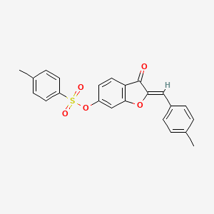 (2Z)-2-(4-methylbenzylidene)-3-oxo-2,3-dihydro-1-benzofuran-6-yl 4-methylbenzenesulfonate