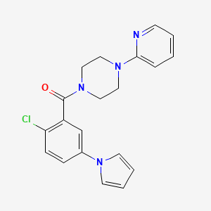 molecular formula C20H19ClN4O B12197052 1-[2-chloro-5-(1H-pyrrol-1-yl)benzoyl]-4-(2-pyridinyl)piperazine 