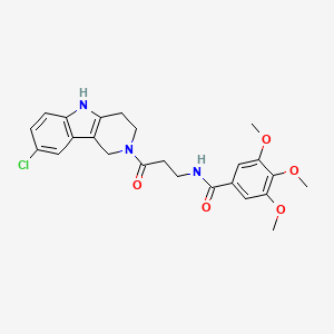 N-[3-(8-chloro-1,3,4,5-tetrahydro-2H-pyrido[4,3-b]indol-2-yl)-3-oxopropyl]-3,4,5-trimethoxybenzamide