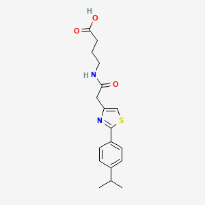 4-[({2-[4-(Propan-2-yl)phenyl]-1,3-thiazol-4-yl}acetyl)amino]butanoic acid