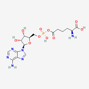molecular formula C16H23N6O10P B1219707 L-2-氨基己二酸腺苷酸 