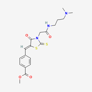 methyl 4-{(Z)-[3-(2-{[3-(dimethylamino)propyl]amino}-2-oxoethyl)-4-oxo-2-thioxo-1,3-thiazolidin-5-ylidene]methyl}benzoate