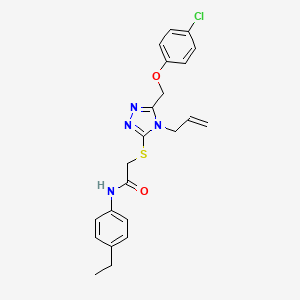 2-({5-[(4-chlorophenoxy)methyl]-4-(prop-2-en-1-yl)-4H-1,2,4-triazol-3-yl}sulfanyl)-N-(4-ethylphenyl)acetamide