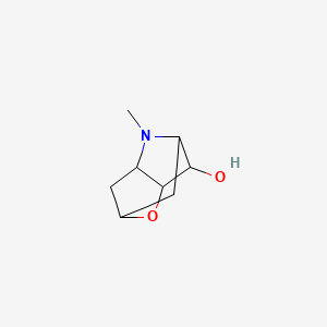 molecular formula C8H13NO2 B1219716 山莨菪碱 CAS No. 487-27-4