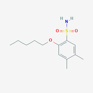 molecular formula C13H21NO3S B12197220 4,5-Dimethyl-2-pentyloxybenzenesulfonamide 