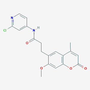 molecular formula C19H17ClN2O4 B12197232 N-(2-chloropyridin-4-yl)-3-(7-methoxy-4-methyl-2-oxo-2H-chromen-6-yl)propanamide 