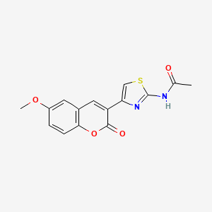 N-[4-(6-methoxy-2-oxochromen-3-yl)-1,3-thiazol-2-yl]acetamide