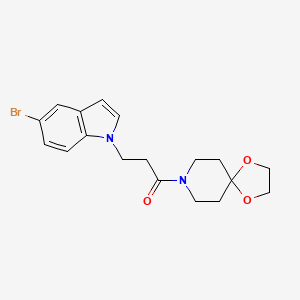 3-(5-bromo-1H-indol-1-yl)-1-(1,4-dioxa-8-azaspiro[4.5]dec-8-yl)propan-1-one