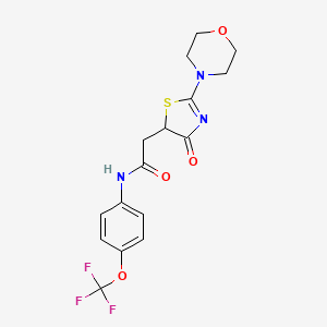 2-[2-(morpholin-4-yl)-4-oxo-4,5-dihydro-1,3-thiazol-5-yl]-N-[4-(trifluoromethoxy)phenyl]acetamide