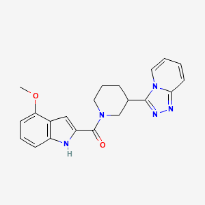 (4-methoxy-1H-indol-2-yl)[3-([1,2,4]triazolo[4,3-a]pyridin-3-yl)piperidin-1-yl]methanone