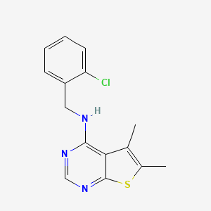 N-[(2-chlorophenyl)methyl]-5,6-dimethylthieno[2,3-d]pyrimidin-4-amine