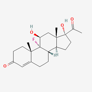 molecular formula C21H29FO4 B1219737 氟孕酮 CAS No. 337-03-1
