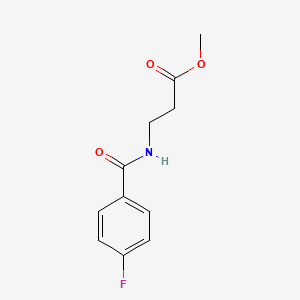 molecular formula C11H12FNO3 B12197452 Methyl 3-[(4-fluorophenyl)formamido]propanoate 