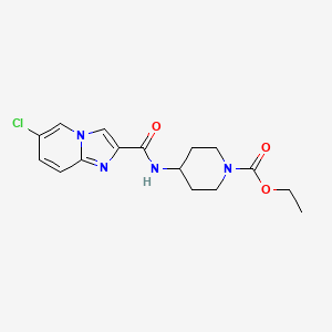 Ethyl 4-{[(6-chloroimidazo[1,2-a]pyridin-2-yl)carbonyl]amino}piperidine-1-carboxylate