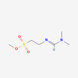 molecular formula C6H14N2O3S B1219761 N,N-Dimethylaminomethylene taurine methyl ester CAS No. 75382-92-2