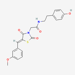 N-[2-(4-hydroxyphenyl)ethyl]-2-[(5Z)-5-(3-methoxybenzylidene)-2,4-dioxo-1,3-thiazolidin-3-yl]acetamide