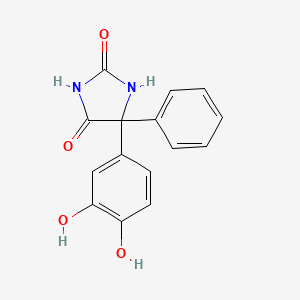 molecular formula C15H12N2O4 B1219767 5-(3,4-Dihydroxyphenyl)-5-phenylhydantoin CAS No. 35531-90-9