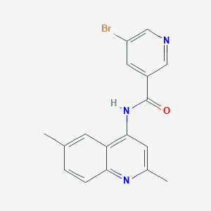 5-bromo-N-(2,6-dimethylquinolin-4-yl)pyridine-3-carboxamide