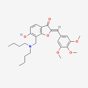 (2Z)-7-[(dibutylamino)methyl]-6-hydroxy-2-(3,4,5-trimethoxybenzylidene)-1-benzofuran-3(2H)-one