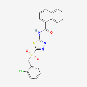 N-{5-[(2-chlorobenzyl)sulfonyl]-1,3,4-thiadiazol-2-yl}naphthalene-1-carboxamide