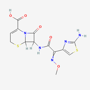 7-[[2-(2-Amino-1,3-thiazol-4-yl)-2-methoxyiminoacetyl]amino]-8-oxo-5-thia-1-azabicyclo[4.2.0]oct-2-ene-2-carboxylic acid
