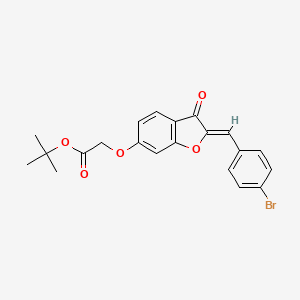 molecular formula C21H19BrO5 B12197799 tert-butyl {[(2Z)-2-(4-bromobenzylidene)-3-oxo-2,3-dihydro-1-benzofuran-6-yl]oxy}acetate 