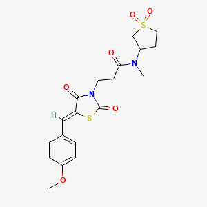 N-(1,1-dioxothiolan-3-yl)-3-[(5Z)-5-[(4-methoxyphenyl)methylidene]-2,4-dioxo-1,3-thiazolidin-3-yl]-N-methylpropanamide