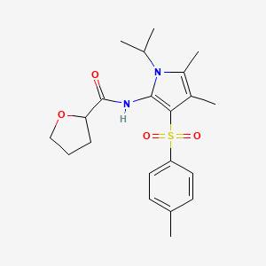 N-{4,5-dimethyl-3-[(4-methylphenyl)sulfonyl]-1-(propan-2-yl)-1H-pyrrol-2-yl}tetrahydrofuran-2-carboxamide