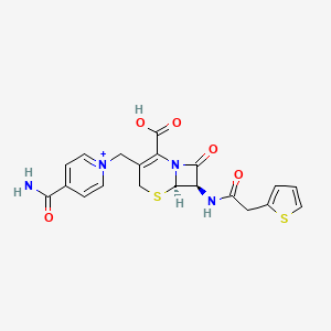(6R,7R)-3-[(4-carbamoyl-1-pyridin-1-iumyl)methyl]-8-oxo-7-[(1-oxo-2-thiophen-2-ylethyl)amino]-5-thia-1-azabicyclo[4.2.0]oct-2-ene-2-carboxylic acid