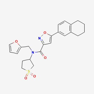 N-(1,1-dioxidotetrahydrothiophen-3-yl)-N-(furan-2-ylmethyl)-5-(5,6,7,8-tetrahydronaphthalen-2-yl)-1,2-oxazole-3-carboxamide