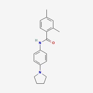 molecular formula C19H22N2O B1219788 2,4-dimethyl-N-[4-(1-pyrrolidinyl)phenyl]benzamide 