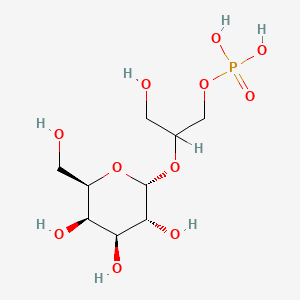 molecular formula C9H19O11P B1219794 [3-hydroxy-2-[(2S,3R,4S,5R,6R)-3,4,5-trihydroxy-6-(hydroxymethyl)oxan-2-yl]oxypropyl] dihydrogen phosphate CAS No. 85444-64-0