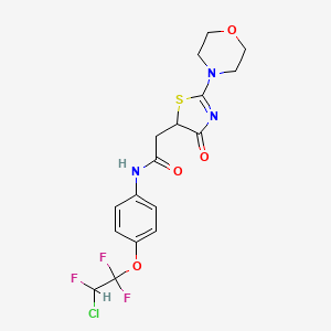 N-[4-(2-chloro-1,1,2-trifluoroethoxy)phenyl]-2-[2-(morpholin-4-yl)-4-oxo-4,5-dihydro-1,3-thiazol-5-yl]acetamide